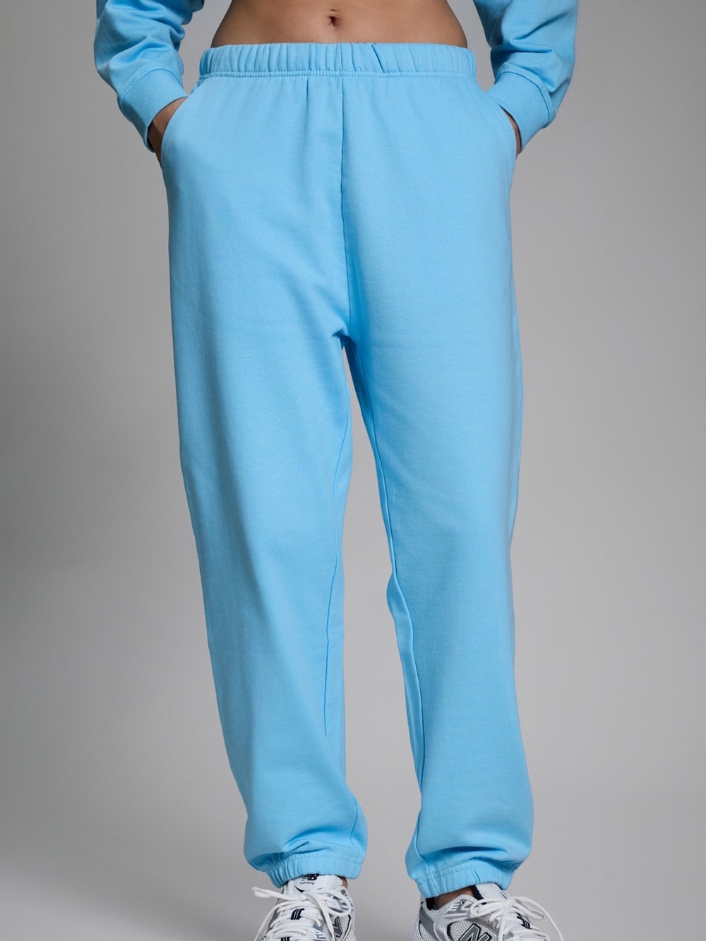 Year of Ours YOS x FFF Sky Blue Oversized Cotton Jogger Sweatpants M/L Lounge - Picture 2 of 13